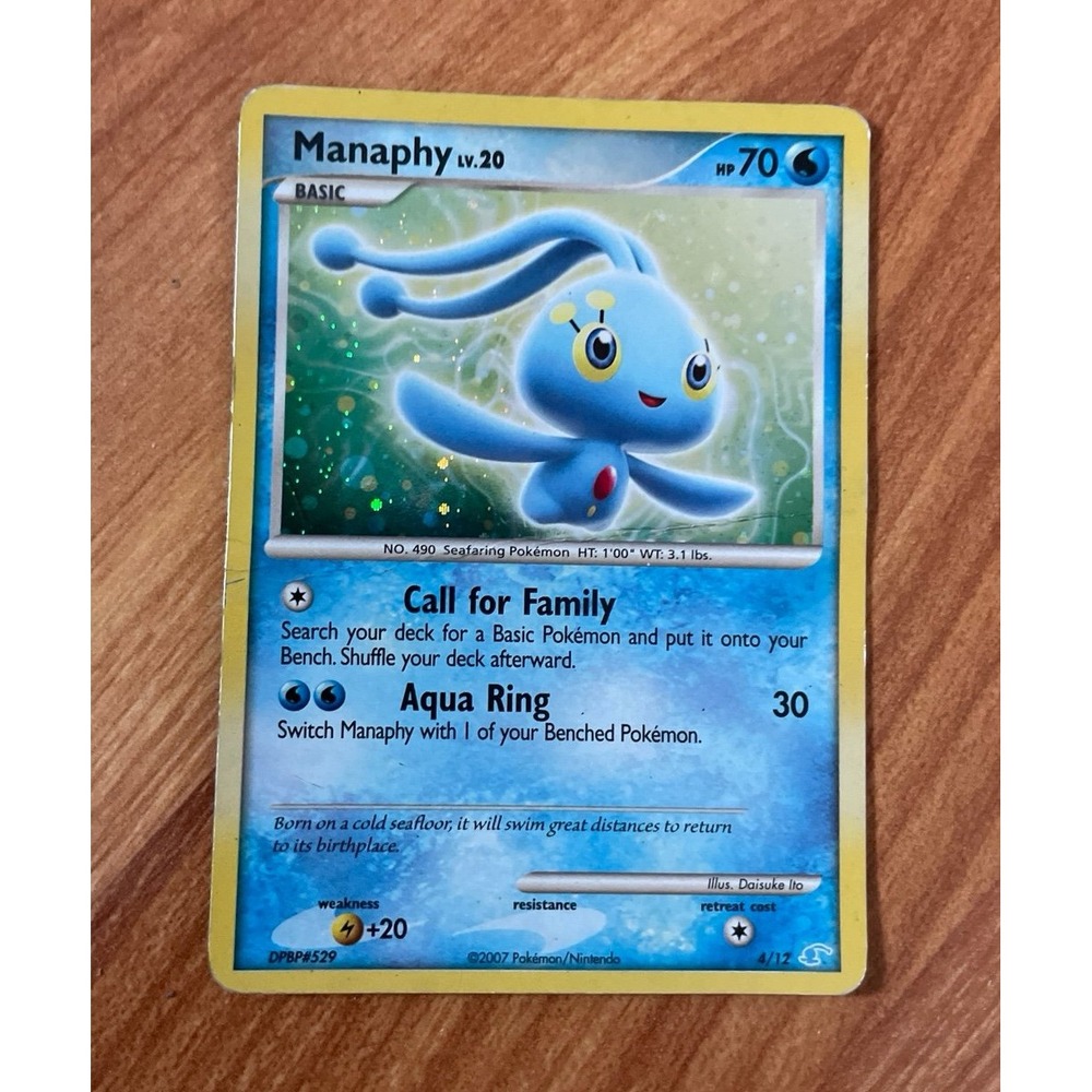Manaphy Holographic Pokemon Card
